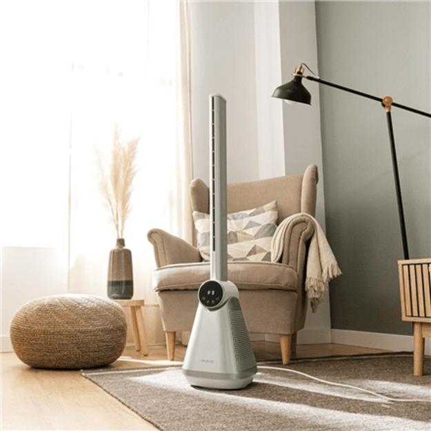 Cecotec EnergySilence 9890 Skyline Bladeless | Tower Fan | Stand Fan | 50 W | Diameter 23 cm | Number of speeds 3 | Oscillation 