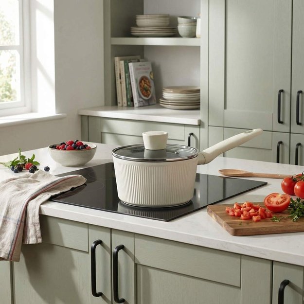 Russell Hobbs RH03868C Cote 20 cm Saucepan, Cream