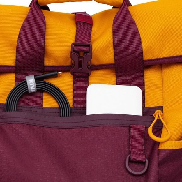 Rivacase Dijon 39.6 cm (15.6 ) Backpack Orange, Red