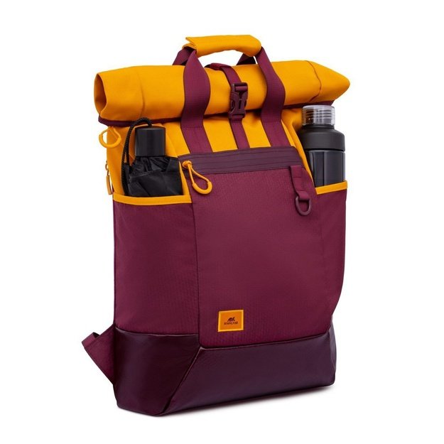 Rivacase Dijon 39.6 cm (15.6 ) Backpack Orange, Red