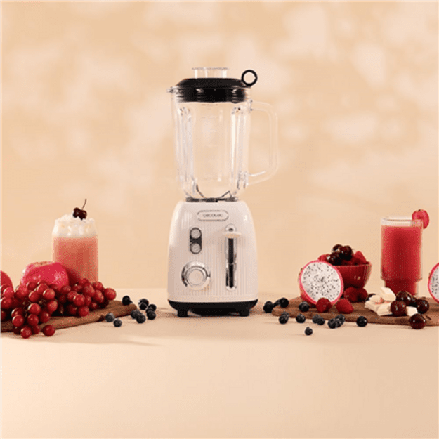 Blender | Power Black Titanium RetroBeige | Cecotec Tabletop | 1200 W | Jar capacity 1.5 L | Jar material Glass | Beige