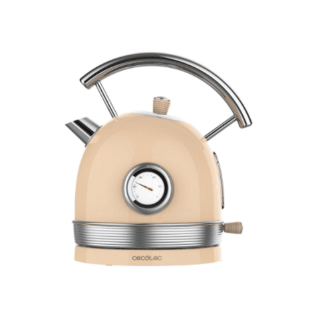 Cecotec Kettle | ThermoSense 420 Vintage | 2200 W | Electric | 1.8 L | Stainless steel | 360&deg; rotational base | Light Beige