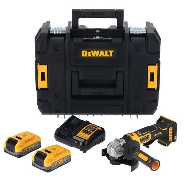 DEWALT kampinis &scaron;lifuoklis  125mm 18V DCG404S2T 2x3,5Ah BL