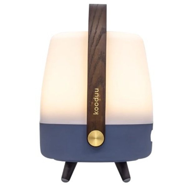 Kooduu Lite-up PLAY Mini Mono portable speaker Blue, White, Wood 8 W