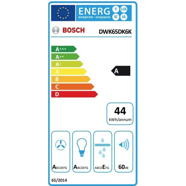 Gartraukis Bosch DWK65DK6K, 60 cm