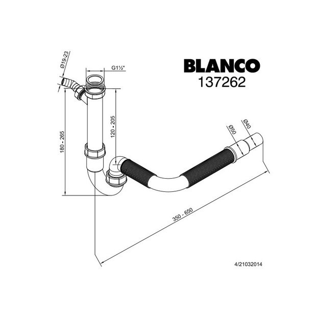 Plautuvės sifonas BLANCO 137262