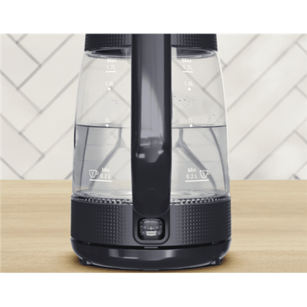 TEFAL Kettle | KO2G08E0 | 2000 W | Electric | 1.7 L | Heat-resistant glass | 360&deg; rotational base | Black/Transparent