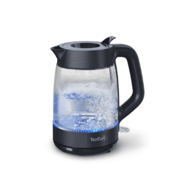 TEFAL Kettle | KO2G08E0 | 2000 W | Electric | 1.7 L | Heat-resistant glass | 360&deg; rotational base | Black/Transparent