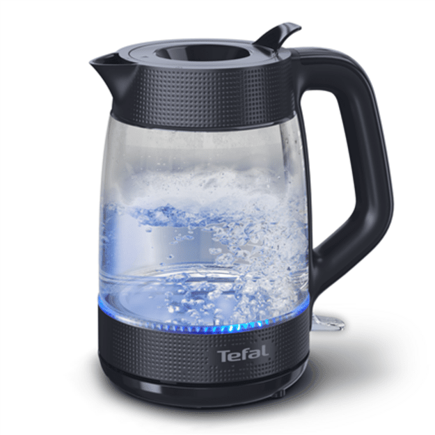 TEFAL Kettle | KO2G08E0 | 2000 W | Electric | 1.7 L | Heat-resistant glass | 360&deg; rotational base | Black/Transparent