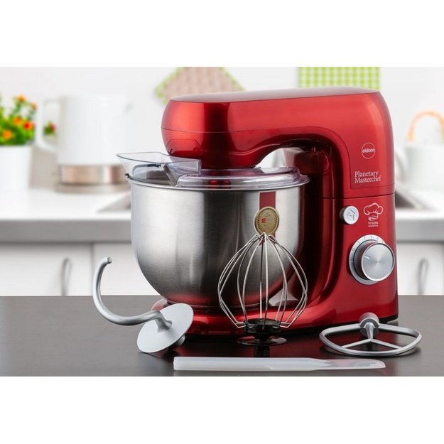 ELDOM WRK1250 CHEF planetary robot, 800 W, 8 speeds, 5 l bowl, red