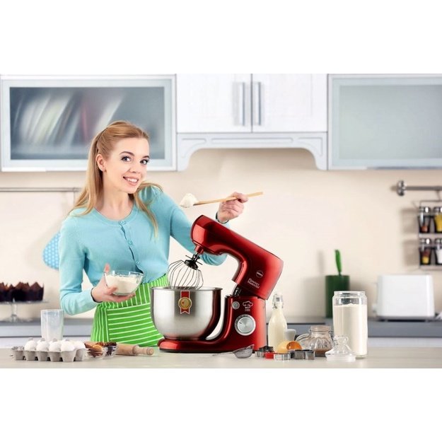 ELDOM WRK1250 CHEF planetary robot, 800 W, 8 speeds, 5 l bowl, red