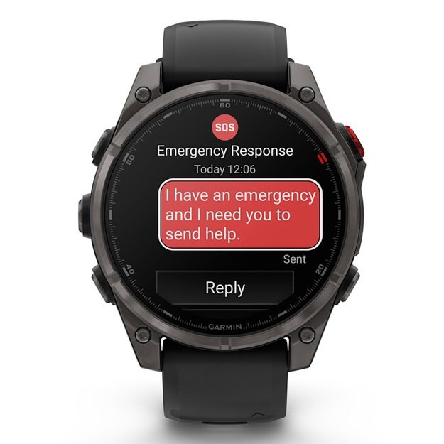 Garmin fēnix 8 Pro 3.56 cm (1.4 ) AMOLED 47 mm Digital 454 x 454 pixels Touchscreen Grey Wi-Fi GPS (satellite)