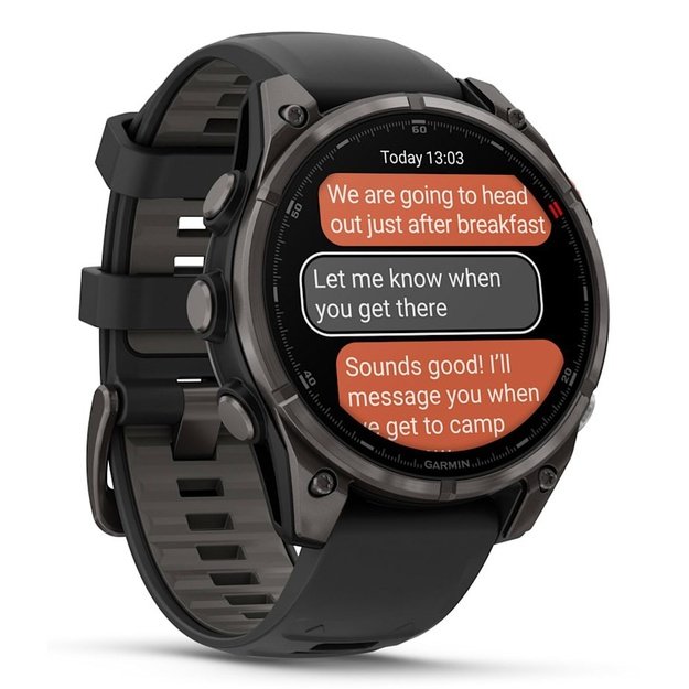 Garmin fēnix 8 Pro 3.56 cm (1.4 ) AMOLED 47 mm Digital 454 x 454 pixels Touchscreen Grey Wi-Fi GPS (satellite)