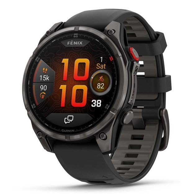 Garmin fēnix 8 Pro 3.56 cm (1.4 ) AMOLED 47 mm Digital 454 x 454 pixels Touchscreen Grey Wi-Fi GPS (satellite)