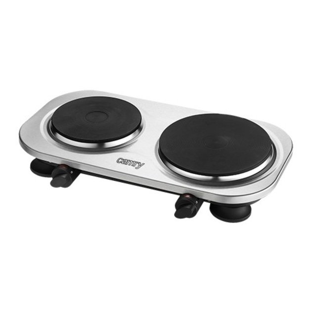 Camry | CR 6511 | Number of burners/cooking zones 2 | Rotary knobs | Electric | Stainless steel
