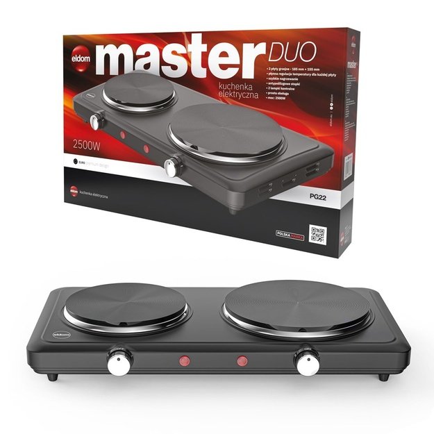 ELDOM PG22 ELECTRIC DOUBLE-PLATE COOKER 2500W