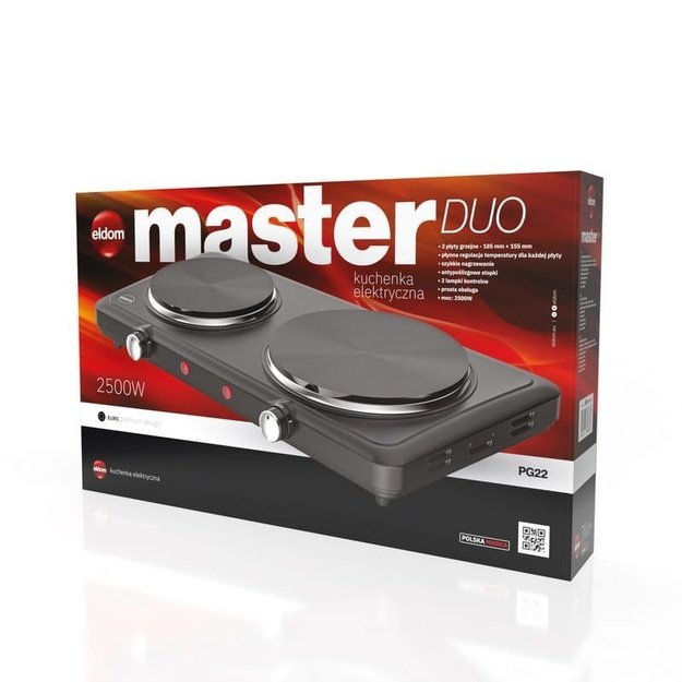 ELDOM PG22 ELECTRIC DOUBLE-PLATE COOKER 2500W