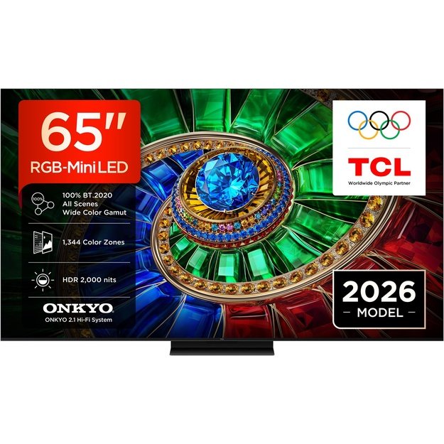 TCL RM7L 65RM7L TV 165.1 cm (65 ) 4K Ultra HD Smart TV Wi-Fi Black 2000 cd/m&sup2;
