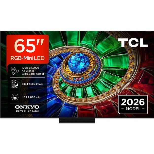 TCL RM7L 65RM7L TV 165.1 cm (65 ) 4K Ultra HD Smart TV Wi-Fi Black 2000 cd/m&sup2;
