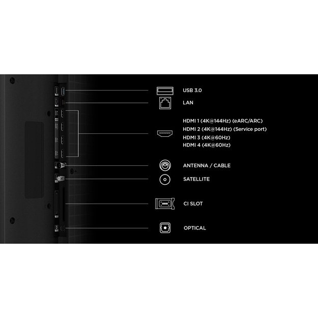TCL RM7L 65RM7L TV 165.1 cm (65 ) 4K Ultra HD Smart TV Wi-Fi Black 2000 cd/m&sup2;