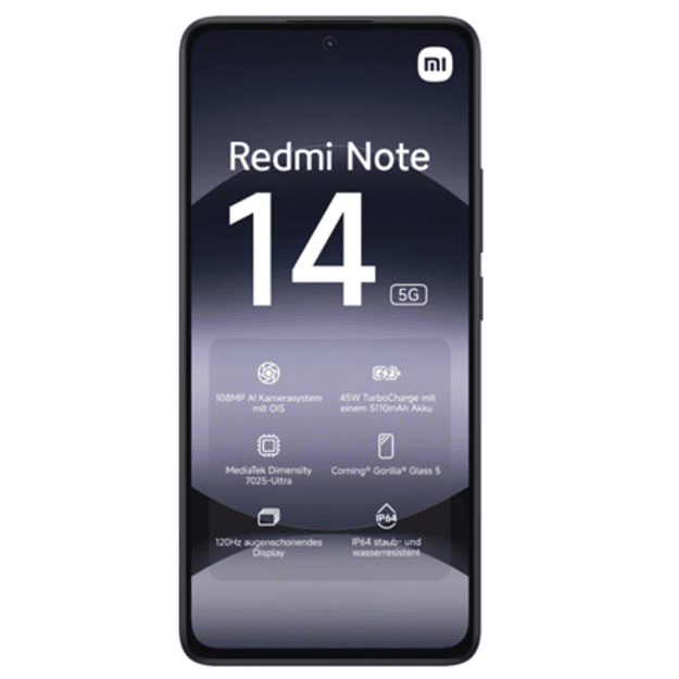 Smartphone Xiaomi Redmi Note 14 5G Midnight Juodas 6/128 GB