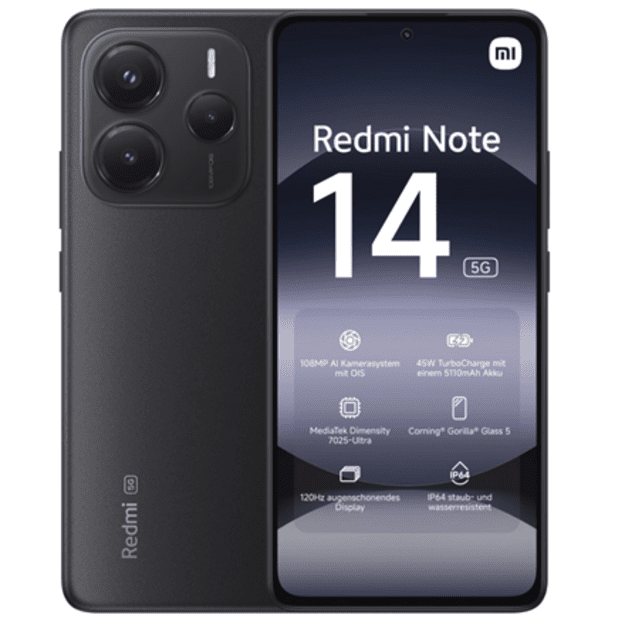 Smartphone Xiaomi Redmi Note 14 5G Midnight Juodas 6/128 GB