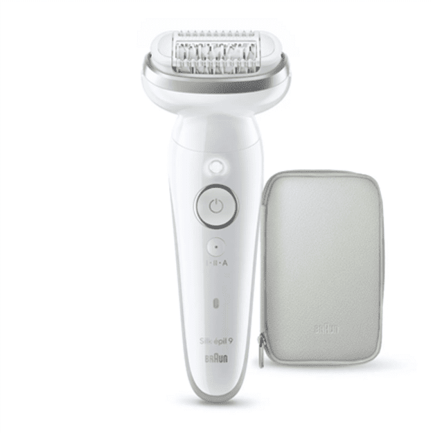 Braun Silk-&eacute;pil 9 SES9-000 Epilator, Wet & Dry, White/Silver