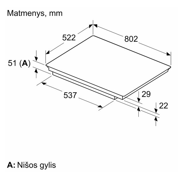 Įmontuojama indukcinė kaitlentė Bosch Serija 6, PVS81AHC1E, 80 cm