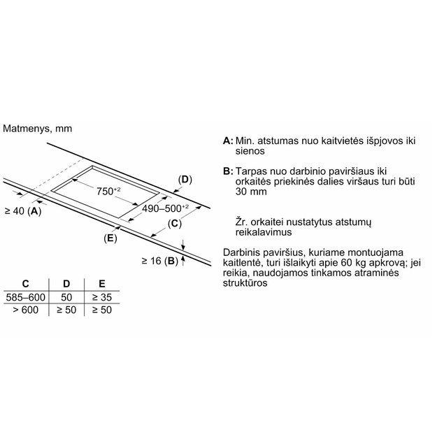 Įmontuojama indukcinė kaitlentė Bosch Serija 6, PVS81AHC1E, 80 cm