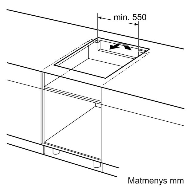 Įmontuojama indukcinė kaitlentė Bosch Serija 6, PVS81AHC1E, 80 cm