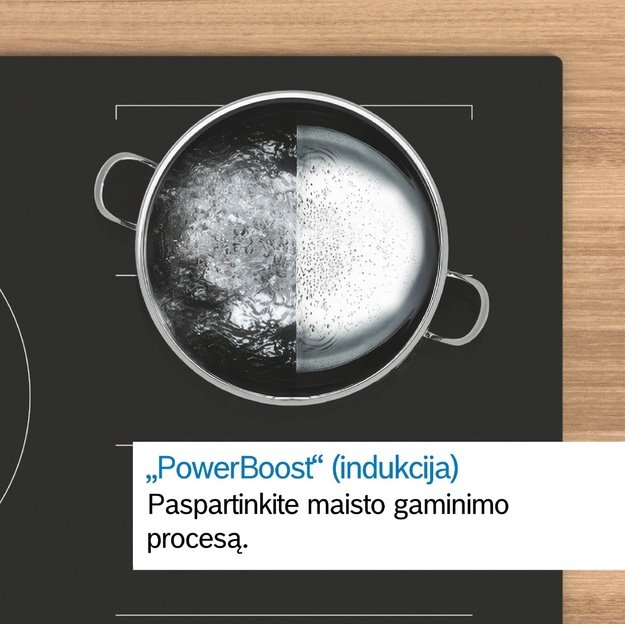 Įmontuojama indukcinė kaitlentė Bosch Serija 6, PVS81AHC1E, 80 cm