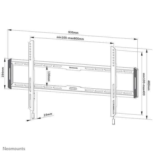 Neomounts Wall mount | WL30-550BL18 TV mount | 43-86   | Maximum weight (capacity) 60 kg | Black
