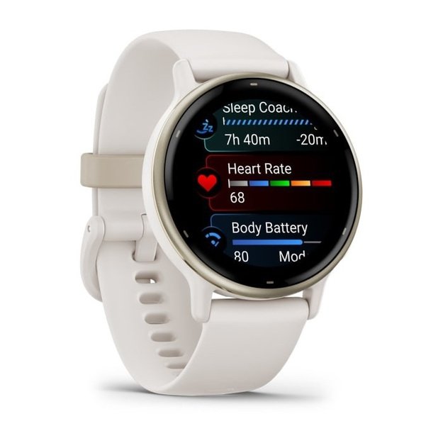 Garmin Vivoactive 5 3.05 cm (1.2 ) AMOLED Digital 390 x 390 pixels Touchscreen White Wi-Fi GPS (satellite)
