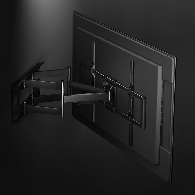 Maclean MC-482 TV Wall Mount Bracket for 60-120  Flat & Curved TVs up to 120kg Max. VESA 900x600 Swivel, Tilt and Rotate,