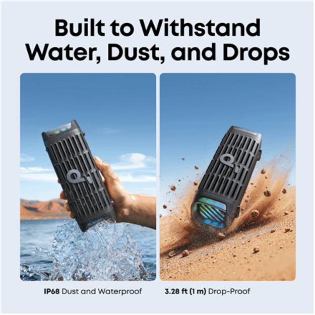 Anker Soundcore Speaker | Boom 3i | 50 W | Waterproof | Bluetooth | Wireless connection | Portable | Black