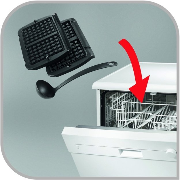 TEFAL | XA724810 | Waffle Plates | Black