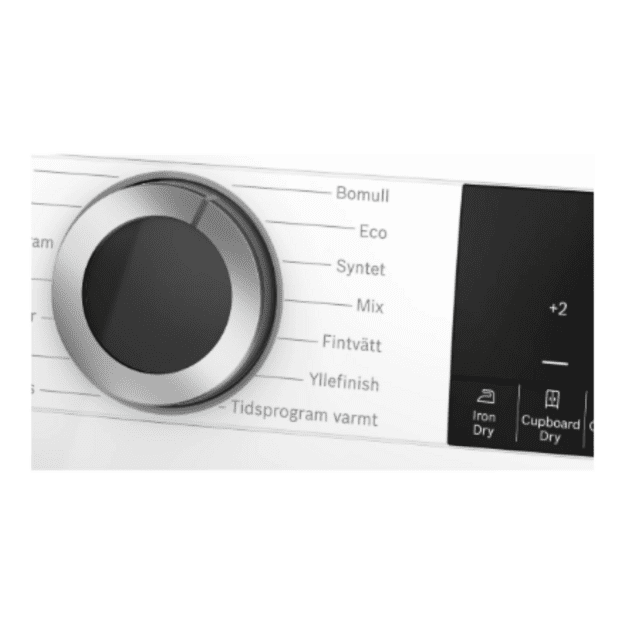 Bosch Dryer Machine | WQG2420PSN | Energy efficiency class A++ | Front loading | 9 kg | Heat pump | LED | Depth 61.3 cm | White