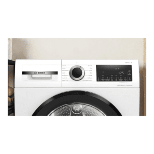 Bosch Dryer Machine | WQG2420PSN | Energy efficiency class A++ | Front loading | 9 kg | Heat pump | LED | Depth 61.3 cm | White
