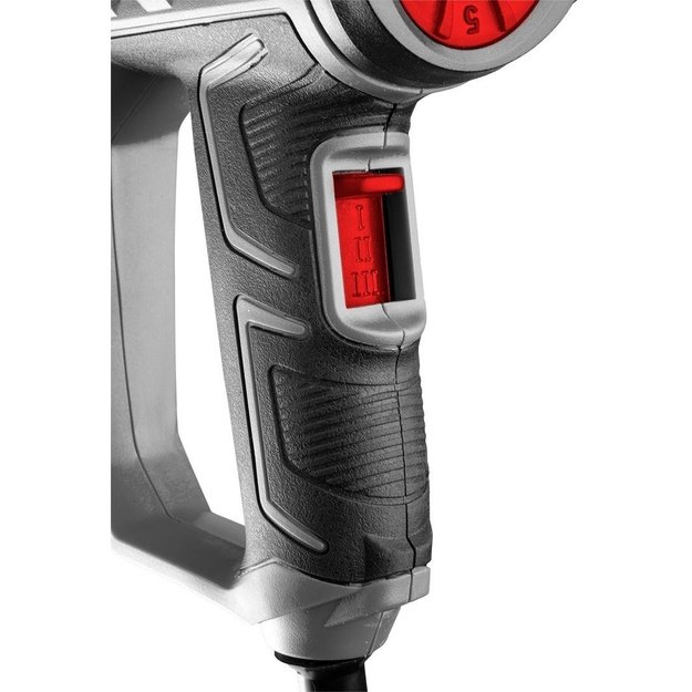 Heat gun 2000W, temperature range:I: 50oC, II: 50-550oC, III: 50-550oC, suitcase