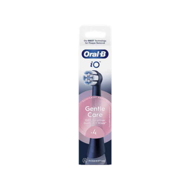 Oral-B | Replaceable toothbrush heads | iO GentleCare | Heads | For adults | Number of brush heads included 4 | Black