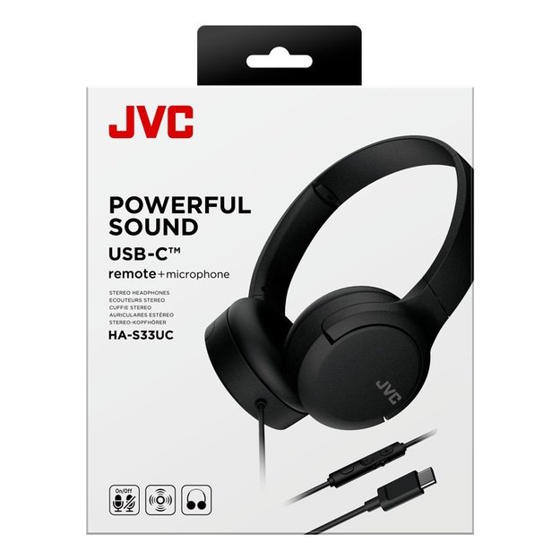 Headphones JVC HA-S33UCBU black