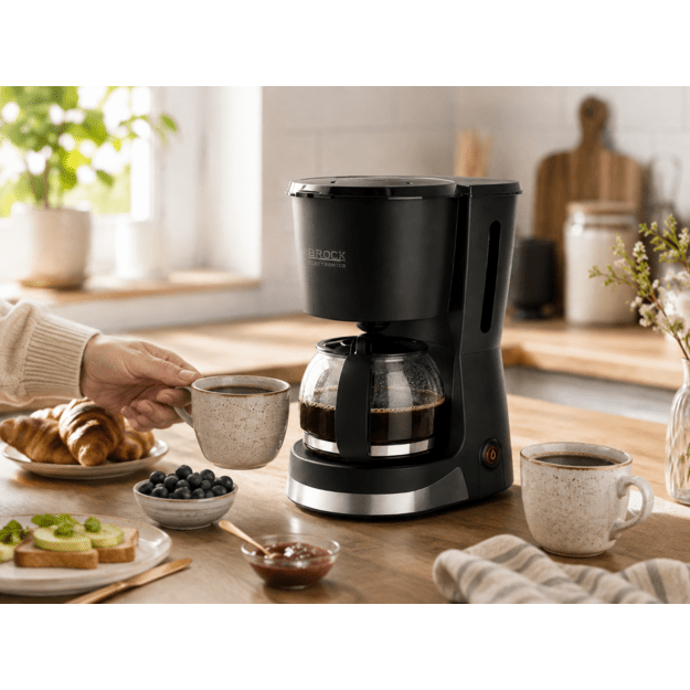 Brock CM 1501 SS Coffe Maker Capacity 1,5L 915-1080W, Black