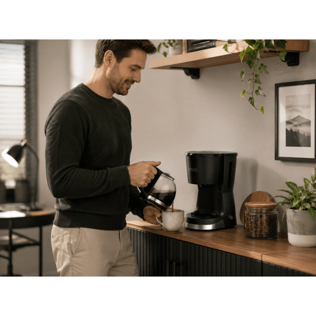 Brock CM 1501 SS Coffe Maker Capacity 1,5L 915-1080W, Black