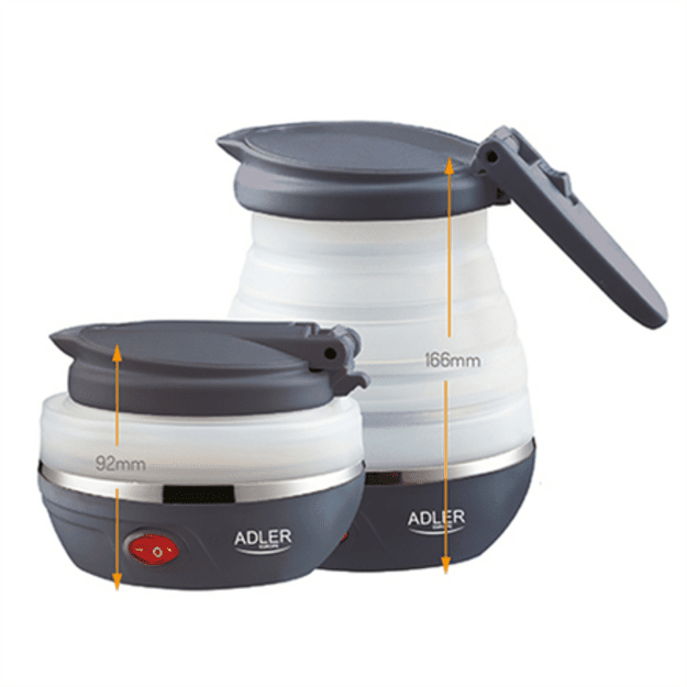 Adler | Travel Kettle | AD 1279 | Electric | 750 W | 0.6 L | Silicon | White
