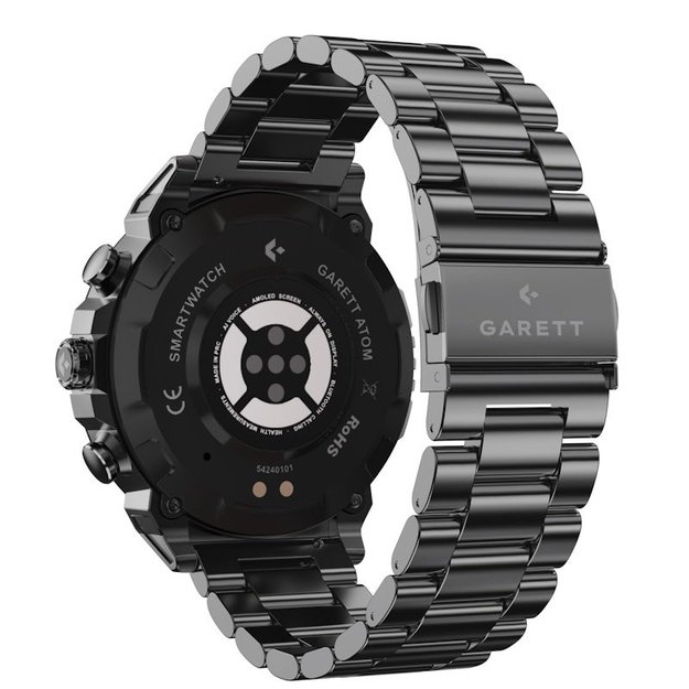 I&scaron;manusis laikrodis su lietuvi&scaron;ku meniu Garett Atom Black steel