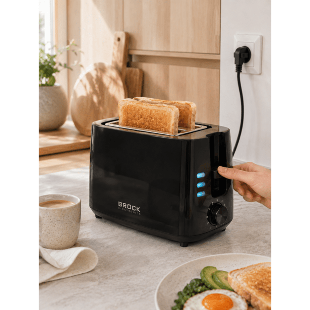Brock BT 1005 BK Toaster 800W, Black