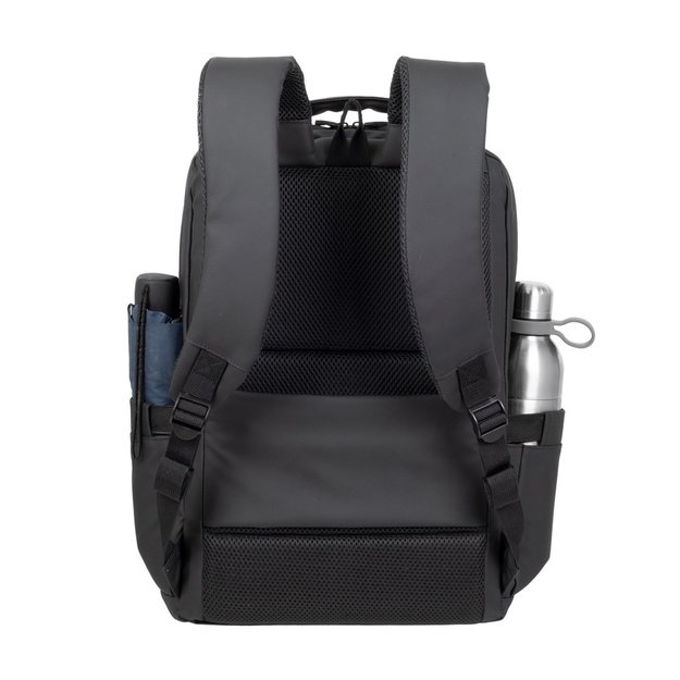 RIVACASE 8435 backpack for laptop 17.3  Tegel ECO, black, waterproof material, eco rPet, pockets for smartphone, documents,