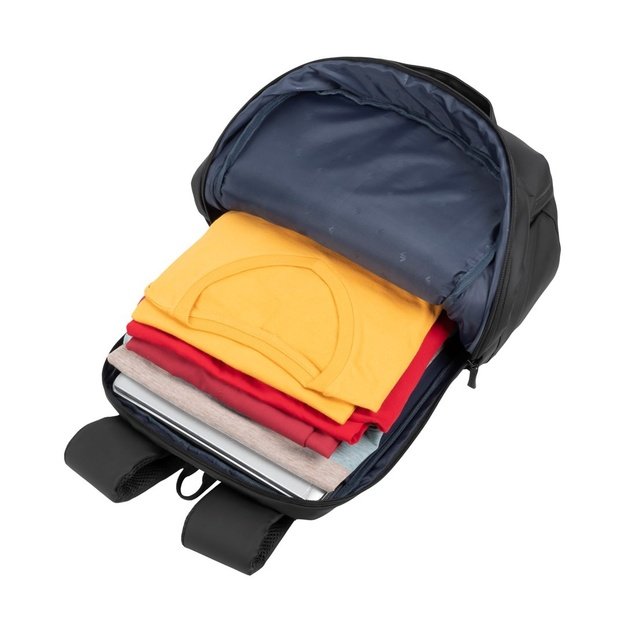 RIVACASE 8435 backpack for laptop 17.3  Tegel ECO, black, waterproof material, eco rPet, pockets for smartphone, documents,