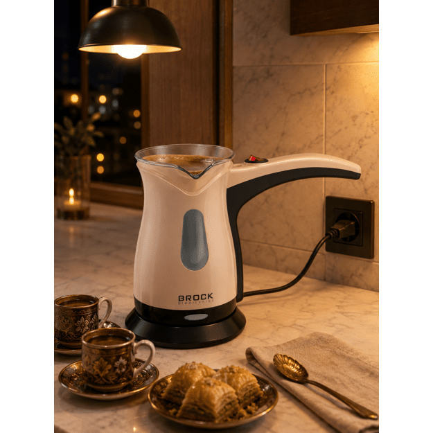Brock ECP 106 Turkish Coffee Maker 0,5L 500W, Cream/Black