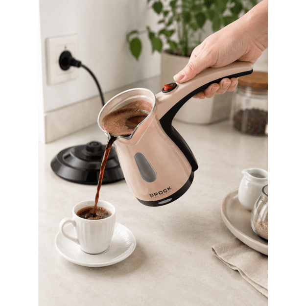 Brock ECP 106 Turkish Coffee Maker 0,5L 500W, Cream/Black